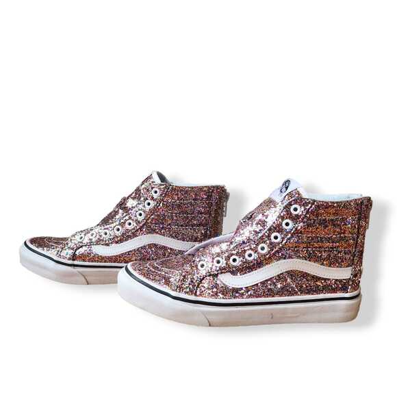 Vans Shoes - Vans Women's Chunky Glitter SK8 Hi Slim Zip Size 7 No Laces